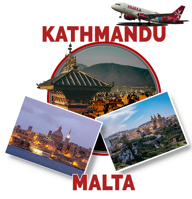 Kathmandu to Malta Flight Ticket